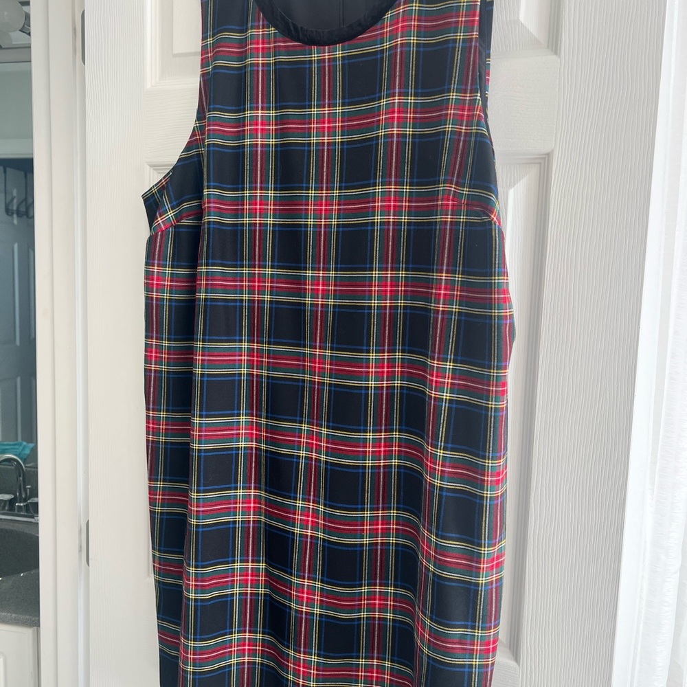 Talbots Multicolor Plaid Midi Dress